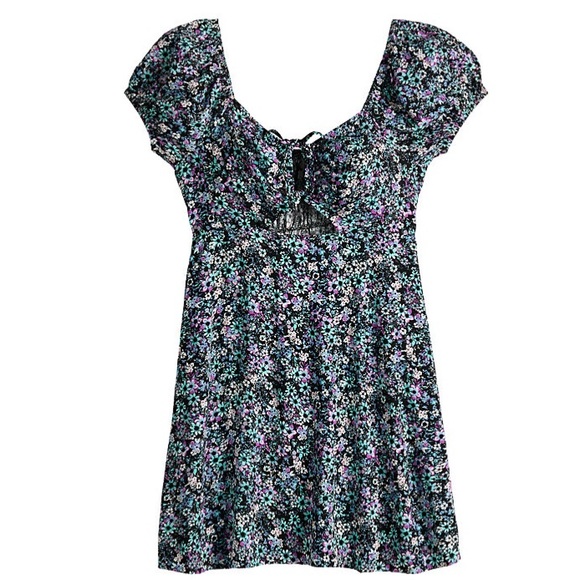 SO Dresses & Skirts - New SO® Front-Tie Keyhole
Cutout Fit And Flare Mini Dress